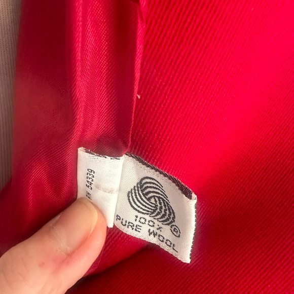 Gianni Sport suit jacket blazer garnet red lined size 4 100% wool button-front - Picture 5 of 16